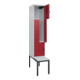 C+P Z-Spind Classic PLUS, Bank, 2 Fächer, 2120x400x815mm, 7035/3003 Verschluss Sicherheits-Drehriegel Sitzbanktyp untergebaut Material Sitzfläche Kunststoff