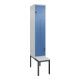 C+P Z-Spind Classic PLUS, Bank, 2 Fächer, 2120x400x815mm, 7035/5023 Verschluss Sicherheits-Drehriegel Sitzbanktyp untergebaut Material Sitzfläche Kunststoff-1