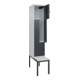 C+P Z-Spind Classic PLUS, Bank, 2 Fächer, 2120x400x815mm, 7035/7016 Verschluss Sicherheits-Drehriegel Sitzbanktyp untergebaut Material Sitzfläche Kunststoff-2