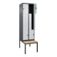 C+P Z-Spind Classic PLUS, Bank, 4 Fächer, 2120x600x815mm, 7016/7035 Verschluss Sicherheits-Drehriegel Sitzbanktyp untergebaut Material Sitzfläche Buche-Hartholz-2
