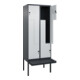 C+P Z-Spind Classic PLUS, Bank, 4 Fächer, 2120x800x815mm, 7016/7035 Verschluss Sicherheits-Drehriegel Sitzbanktyp auskragend Material Sitzfläche Kunststoff-2