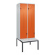 C+P Z-Spind Classic PLUS, Bank, 4 Fächer, 2120x800x815mm, 7035/2004 Verschluss Sicherheits-Drehriegel Sitzbanktyp untergebaut Material Sitzfläche Kunststoff-1