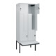 C+P Z-Spind Classic PLUS, Bank, 4 Fächer, 2120x800x815mm, 7035/7035 Verschluss Sicherheits-Drehriegel Sitzbanktyp auskragend Material Sitzfläche Kunststoff-2