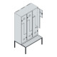 C+P Z-Spind Classic PLUS, Bank, 6 Fächer, 2120x1200x815mm, 7016/7016 Verschluss Sicherheits-Drehriegel Sitzbanktyp untergebaut Material Sitzfläche Buche-Hartholz