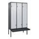 C+P Z-Spind Classic PLUS, Bank, 6 Fächer, 2120x1200x815mm, 7016/7035 Verschluss Sicherheits-Drehriegel Sitzbanktyp auskragend Material Sitzfläche Kunststoff-1