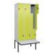 C+P Z-Spind Classic PLUS, Bank, 6 Fächer, 2120x900x815mm, 7035/0024 Verschluss Sicherheits-Drehriegel Sitzbanktyp auskragend Material Sitzfläche Kunststoff-1