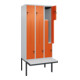 C+P Z-Spind Classic PLUS, Bank, 6 Fächer, 2120x900x815mm, 7035/2004 Verschluss Sicherheits-Drehriegel Sitzbanktyp auskragend Material Sitzfläche Kunststoff-2