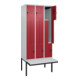 C+P Z-Spind Classic PLUS, Bank, 6 Fächer, 2120x900x815mm, 7035/3003 Verschluss Sicherheits-Drehriegel Sitzbanktyp auskragend Material Sitzfläche Kunststoff-2