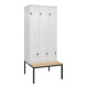 C+P Z-Spind Classic PLUS, Bank, 6 Fächer, 2120x900x815mm, 9016/9016 Verschluss Sicherheits-Drehriegel Sitzbanktyp untergebaut Material Sitzfläche Buche-Hartholz-1