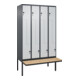 C+P Z-Spind Classic PLUS, Bank, 8 Fächer, 2120x1200x815mm, 7016/7035 Verschluss Sicherheits-Drehriegel Sitzbanktyp auskragend Material Sitzfläche Buche-Hartholz-1