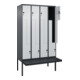 C+P Z-Spind Classic PLUS, Bank, 8 Fächer, 2120x1200x815mm, 7016/7035 Verschluss Sicherheits-Drehriegel Sitzbanktyp auskragend Material Sitzfläche Kunststoff-2