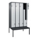 C+P Z-Spind Classic PLUS, Bank, 8 Fächer, 2120x1200x815mm, 7016/7035 Verschluss Sicherheits-Drehriegel Sitzbanktyp untergebaut Material Sitzfläche Kunststoff-2