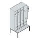 C+P Z-Spind Classic PLUS, Bank, 8 Fächer, 2120x1200x815mm, 7035/5010 Verschluss Sicherheits-Drehriegel Sitzbanktyp untergebaut Material Sitzfläche Kunststoff
