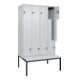 C+P Z-Spind Classic PLUS, Bank, 8 Fächer, 2120x1200x815mm, 7035/7035 Verschluss Sicherheits-Drehriegel Sitzbanktyp untergebaut Material Sitzfläche Kunststoff-1