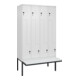 C+P Z-Spind Classic PLUS, Bank, 8 Fächer, 2120x1200x815mm, 9016/9016 Verschluss Sicherheits-Drehriegel Sitzbanktyp auskragend Material Sitzfläche Kunststoff-1