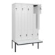 C+P Z-Spind Classic PLUS, Bank, 8 Fächer, 2120x1200x815mm, 9016/9016 Verschluss Sicherheits-Drehriegel Sitzbanktyp auskragend Material Sitzfläche Kunststoff-2