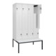 C+P Z-Spind Classic PLUS, Bank, 8 Fächer, 2120x1200x815mm, 9016/9016 Verschluss Sicherheits-Drehriegel Sitzbanktyp untergebaut Material Sitzfläche Kunststoff-2