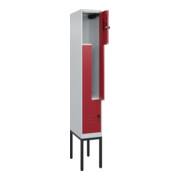 C+P Z-Spind Classic PLUS, Gestell, 2 Fächer, 2120x300x500mm, 7035/3003 Verschluss Sicherheits-Drehriegel-2