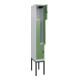 C+P Z-Spind Classic PLUS, Gestell, 2 Fächer, 2120x300x500mm, 7035/6011 Verschluss Sicherheits-Drehriegel-5