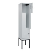 C+P Z-Spind Classic PLUS, Gestell, 2 Fächer, 2120x400x500mm, 7035/7035 Verschluss Sicherheits-Drehriegel-4