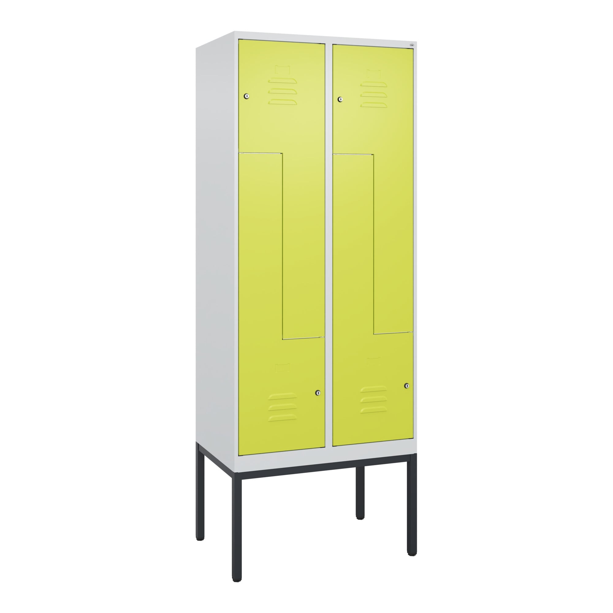 C+P Z-Spind Classic PLUS, Gestell, 4 Fächer, 2120x800x500mm, 7035/0024 Verschluss Zylinderschloss ; C + P Möbelsysteme