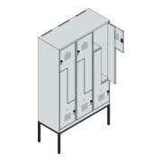C+P Z-Spind Classic PLUS, Gestell, 6 Fächer, 2120x1200x500mm, 7016/7016 Verschluss Zylinderschloss-4