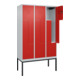 C+P Z-Spind Classic PLUS, Gestell, 6 Fächer, 2120x1200x500mm, 7035/3020 Verschluss Zylinderschloss-2