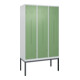 C+P Z-Spind Classic PLUS, Gestell, 6 Fächer, 2120x1200x500mm, 7035/6011 Verschluss Zylinderschloss