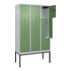 C+P Z-Spind Classic PLUS, Gestell, 6 Fächer, 2120x1200x500mm, 7035/6011 Verschluss Zylinderschloss-2