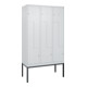 C+P Z-Spind Classic PLUS, Gestell, 6 Fächer, 2120x1200x500mm, 7035/7035 Verschluss Zylinderschloss