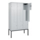 C+P Z-Spind Classic PLUS, Gestell, 6 Fächer, 2120x1200x500mm, 7035/7035 Verschluss Zylinderschloss-2