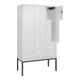 C+P Z-Spind Classic PLUS, Gestell, 6 Fächer, 2120x1200x500mm, 9016/9016 Verschluss Zylinderschloss-2