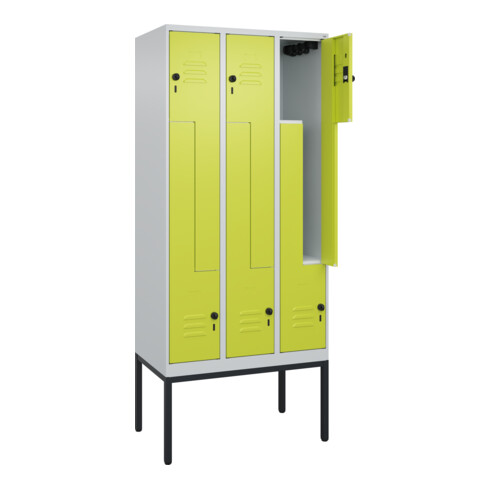C+P Z-Spind Classic PLUS, Gestell, 6 Fächer, 2120x900x500mm, 7035/0024 Verschluss Sicherheits-Drehriegel