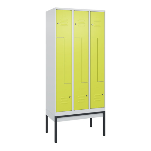 C+P Z-Spind Classic PLUS, Gestell, 6 Fächer, 2120x900x500mm, 7035/0024 Verschluss Zylinderschloss