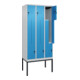 C+P Z-Spind Classic PLUS, Gestell, 6 Fächer, 2120x900x500mm, 7035/5012 Verschluss Sicherheits-Drehriegel-4