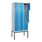 C+P Z-Spind Classic PLUS, Gestell, 6 Fächer, 2120x900x500mm, 7035/5012 Verschluss Sicherheits-Drehriegel-4