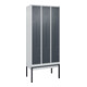 C+P Z-Spind Classic PLUS, Gestell, 6 Fächer, 2120x900x500mm, 7035/7016 Verschluss Zylinderschloss