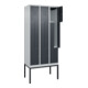 C+P Z-Spind Classic PLUS, Gestell, 6 Fächer, 2120x900x500mm, 7035/7016 Verschluss Zylinderschloss-2