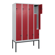 C+P Z-Spind Classic PLUS, Gestell, 8 Fächer, 2120x1200x500mm, 7035/3003 Verschluss Sicherheits-Drehriegel-2