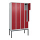 C+P Z-Spind Classic PLUS, Gestell, 8 Fächer, 2120x1200x500mm, 7035/3003 Verschluss Zylinderschloss-4