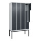 C+P Z-Spind Classic PLUS, Gestell, 8 Fächer, 2120x1200x500mm, 7035/7016 Verschluss Zylinderschloss-2