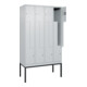 C+P Z-Spind Classic PLUS, Gestell, 8 Fächer, 2120x1200x500mm, 7035/7035 Verschluss Zylinderschloss-2
