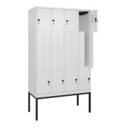 C+P Z-Spind Classic PLUS, Gestell, 8 Fächer, 2120x1200x500mm, 9016/9016 Verschluss Sicherheits-Drehriegel-4