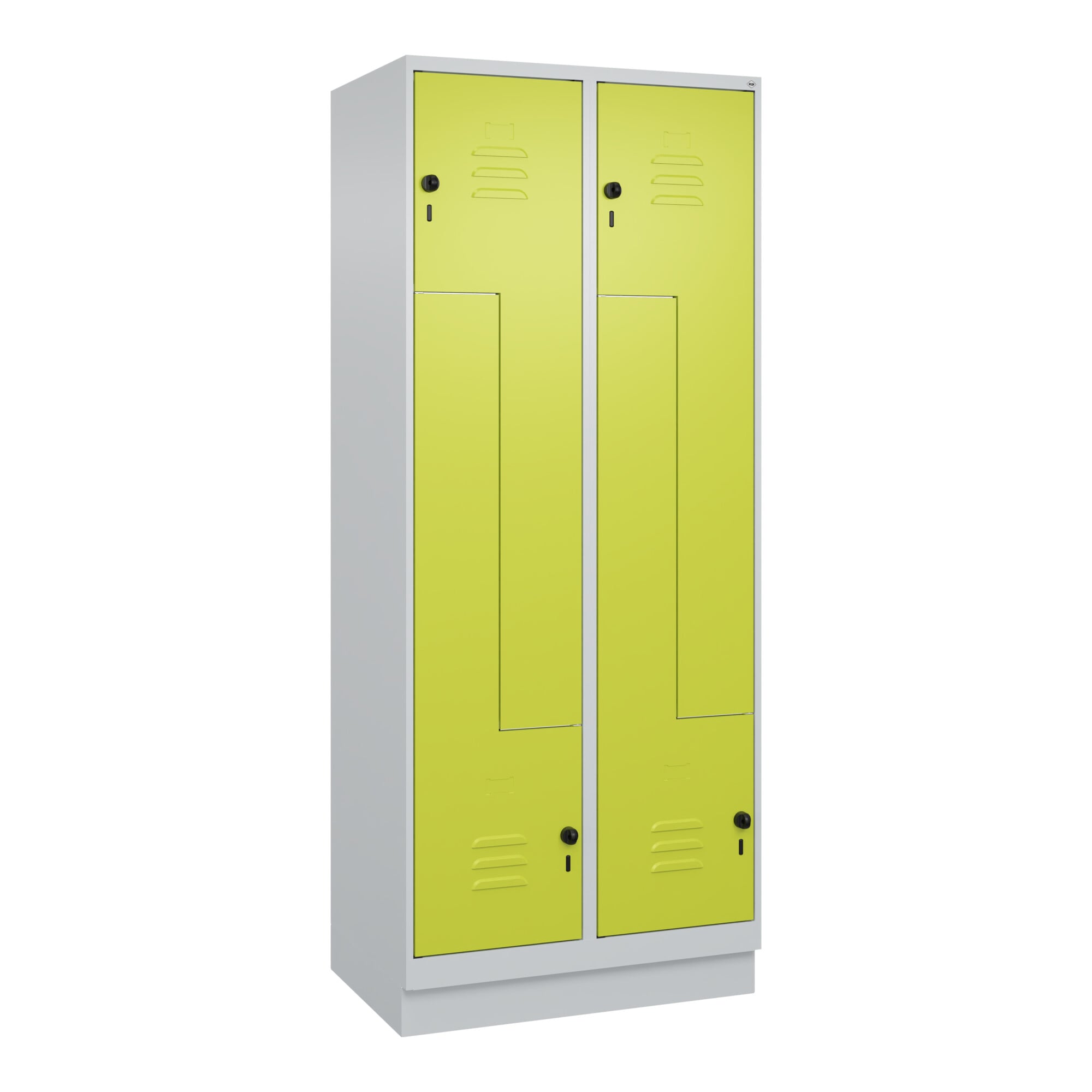 C+P Z-Spind, Classic PLUS, Sockel, 4 Fächer, 1950x800x500mm, 7035/0024 Verschluss Sicherheits-Drehriegel ; C + P Möbelsysteme