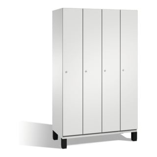 Cabine à langer C+P Cambio sur pieds, 4 compartiments, H1980xL1200xP525mm Avant gris clair corps gris clair gris clair