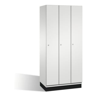 Casiers C+P Cambio sur socle 3 compartiments avant gris clair corps gris clair gris clair