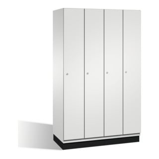 Cabine à langer C+P Cambio sur socle, 4 compartiments, H1950xL1200xP525mm avant gris clair corps gris clair gris clair