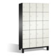 Cabinet C+P Cambio sur pieds, 20 compartiments, H1980xL1200xP525mm Avant Blanc pur corps Noir gris-1