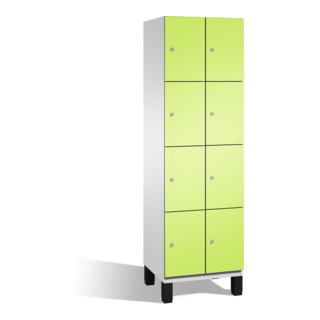 Armoire Cambio C+P avec compartiments sur pieds 8 compartiments Avant Viridian vert Viridian Corps Gris clair