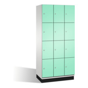 Armoire Cambio C+P sur socle 12 compartiments avant corps vert clair corps gris clair-1